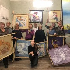 Групповой мастер-класс по батику