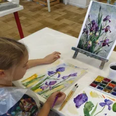 Детский мастер класс по рисованию акварелью