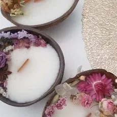 Мастер-класс Свеча в кокосе