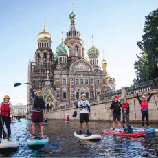 Прогулка на сапах в центре Питера