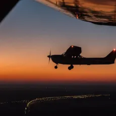 Ночной полет на самолете