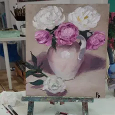 Совместное рисование картин на холсте