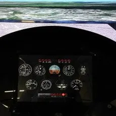 Виртуальный полёт на авиатренажёре 