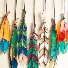 Мастер-класс Витражный Новичок - Пёрышко