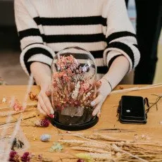 Мастер-класс Цветочная композиция в стекле