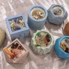 Мастер-классы по созданию соевых аромасвечей в гипсовых кашпо