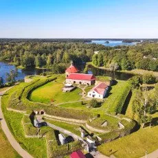 Тур Карельский колорит Рускеала долина водопадов хаски и лисы