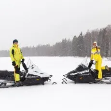 Зимний экстрим - катание на снегоходе без инструктора