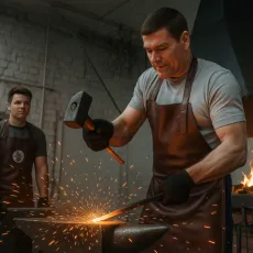 Групповой мастер-класс для взрослых по кузнечному делу