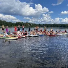 Прогулка на сапах по реке Вуоксе