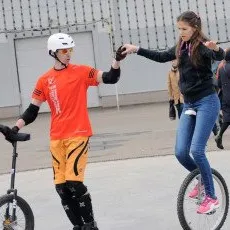 Занятие на уницикле