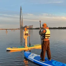 Закат на сапах у Лахты