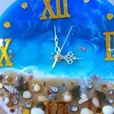 Мастер-класс по эпоксидной смоле Часы Море