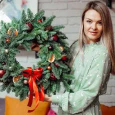 Мастер-класс новогодний венок