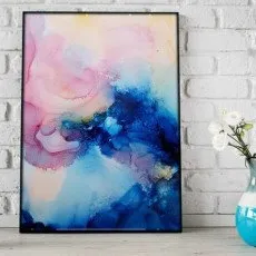 Мастер-класс Интерьерная картина в технике Алкогольные чернила