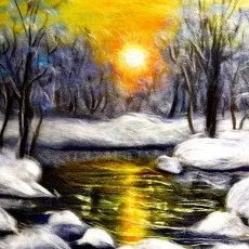 Мастер класс по шерстяной акварели