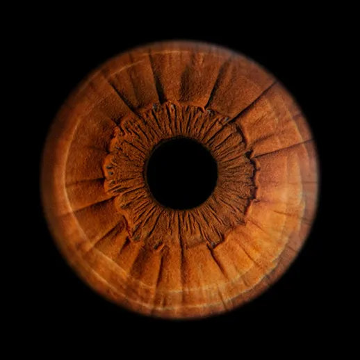 Деревянная круглая доска с уникальной текстурой, выполненная вручную, на черном фоне