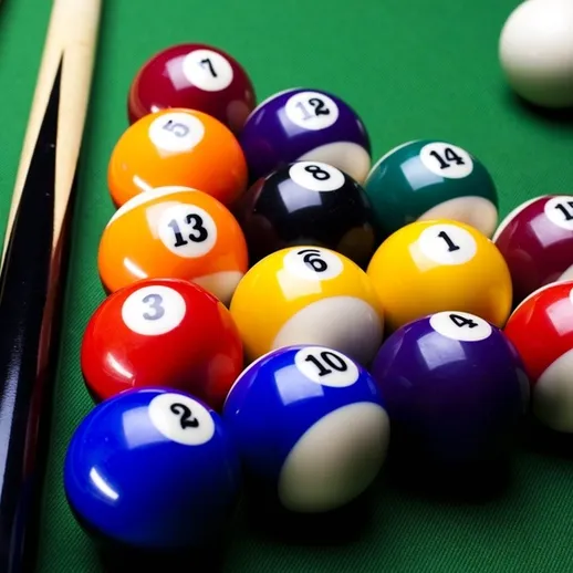 Игра в бильярд на столе с зелёным платком, игроки готовятся к началу партия в 8-болл