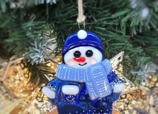 Мастер-класс Елочная игрушка в технике фьюзинг