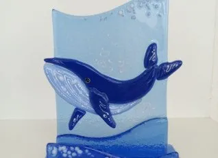 Мастер-класс Кит на подставке в технике фьюзинг