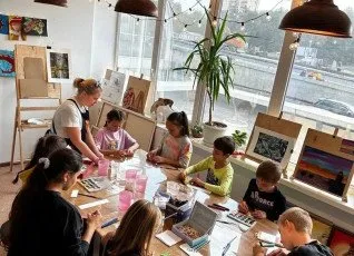 Пробное занятие в арт школе Картина акрилом