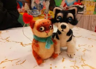 Мастер-класс по валянию игрушек из шерсти