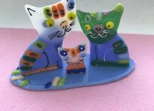 Мастер-класс Котики на подставке в технике фьюзинг
