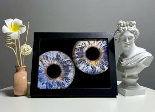 Парное фото радужки глаз