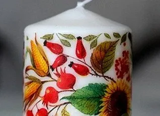 Мастер класс Декупаж на свече