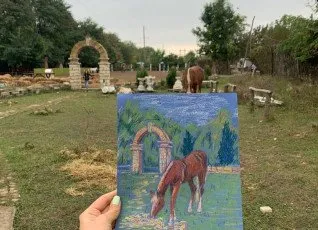 Рисование лошадей с натуры