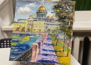 Мастер-класс Рисование картины на холсте