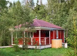 Дом с баней в глэмпинге Просто Эко