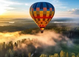 Полет на воздушном шаре в группе до 12 человек