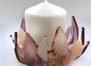 Мастер-класс Подсвечник в технике фьюзинг