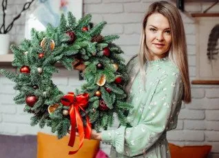Мастер-класс новогодний венок