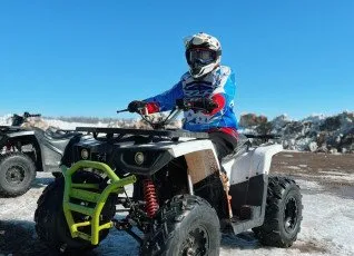 Катание на скоростном треке и в лесу на квадроцикле