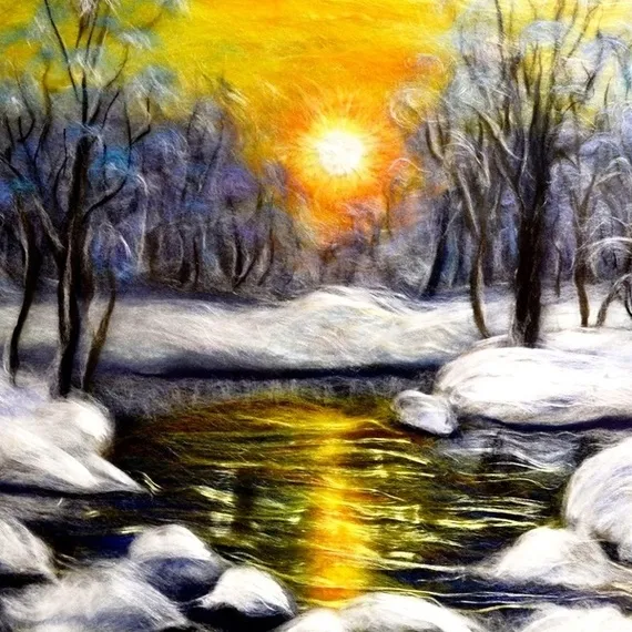 Мастер класс по шерстяной акварели