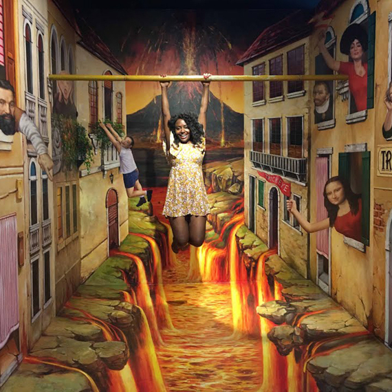 Уникальная выставка 3D-арт в Trick Eye Museum в Сеуле, где посетители становятся частью картины в мир иллюзий. Фото 7