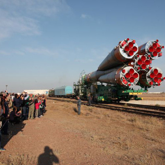 Запуск ракеты с железнодорожных путей на космодроме, восточный Казахстан, 2023 год. Фото 53