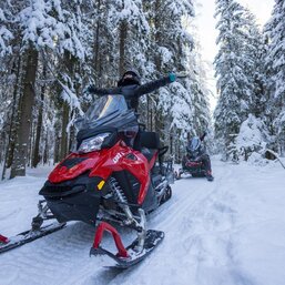 Снежные страсти - катание на канадских снегоходах