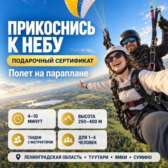 Полет на параплане. Инфографика 1