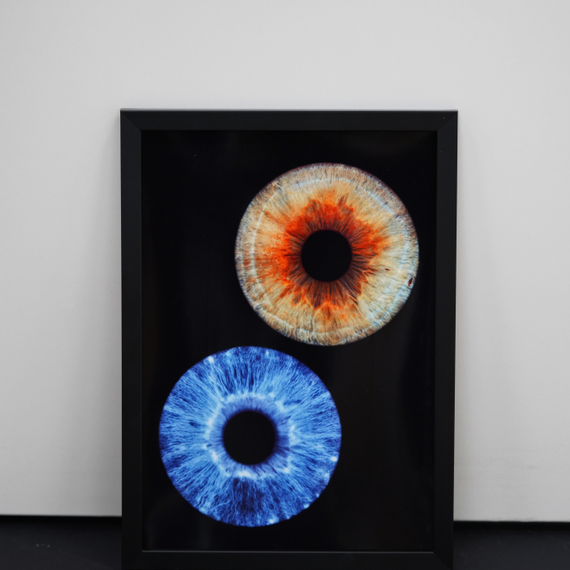 Фотография радужки глаза в рамке - изображение 1