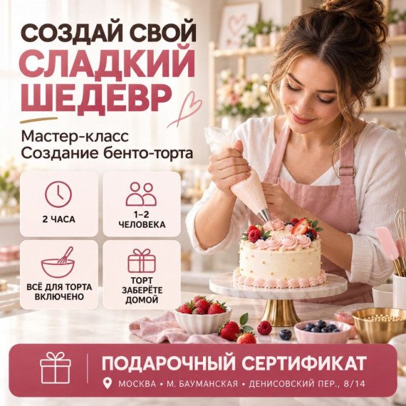 Мастер-класс Создание бенто-торта. Инфографика 1