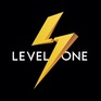 Логотип с стилизованной молнией и названием Level One на черном фоне - превью 1