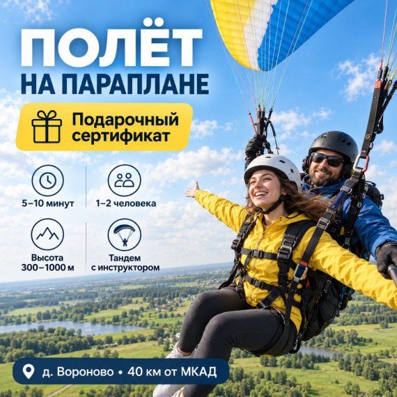 Полет на параплане. Инфографика 1