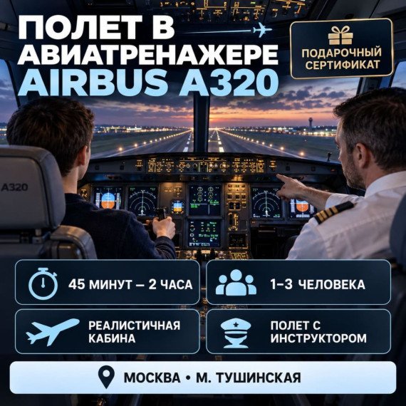 Полет в авиатренажере AIRBUS A320. Инфографика 1