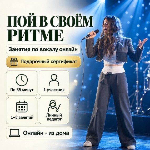 Занятия по вокалу онлайн. Инфографика 1