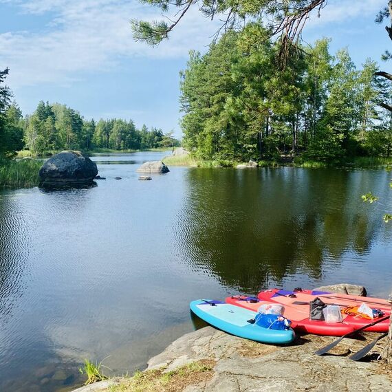 Прогулка на сапах  по р Вуокса Церковь на камне - изображение 1