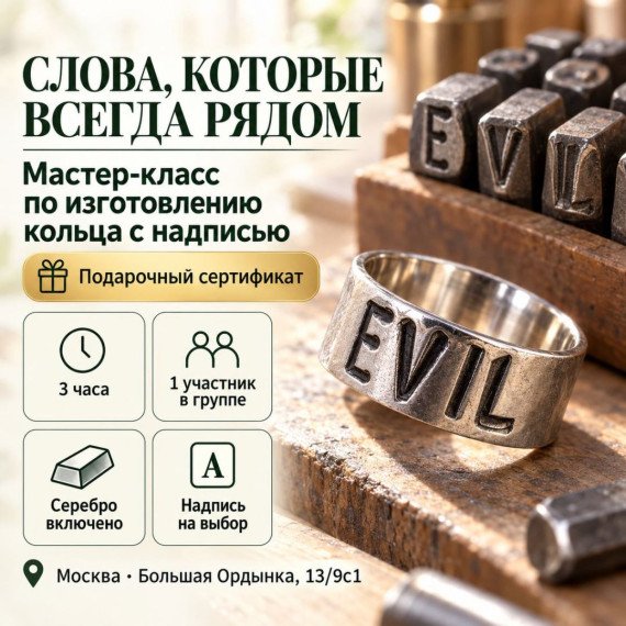 Мастер-класс по изготовлению кольца с надписью. Инфографика 1
