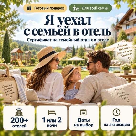 Я уехал с семьей в отель